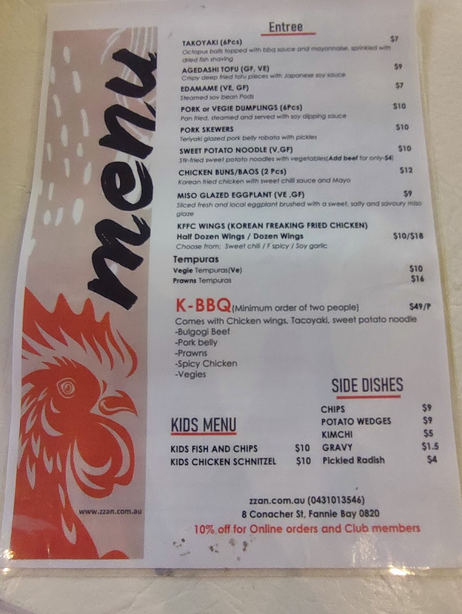 Menu Zzan Korean-1